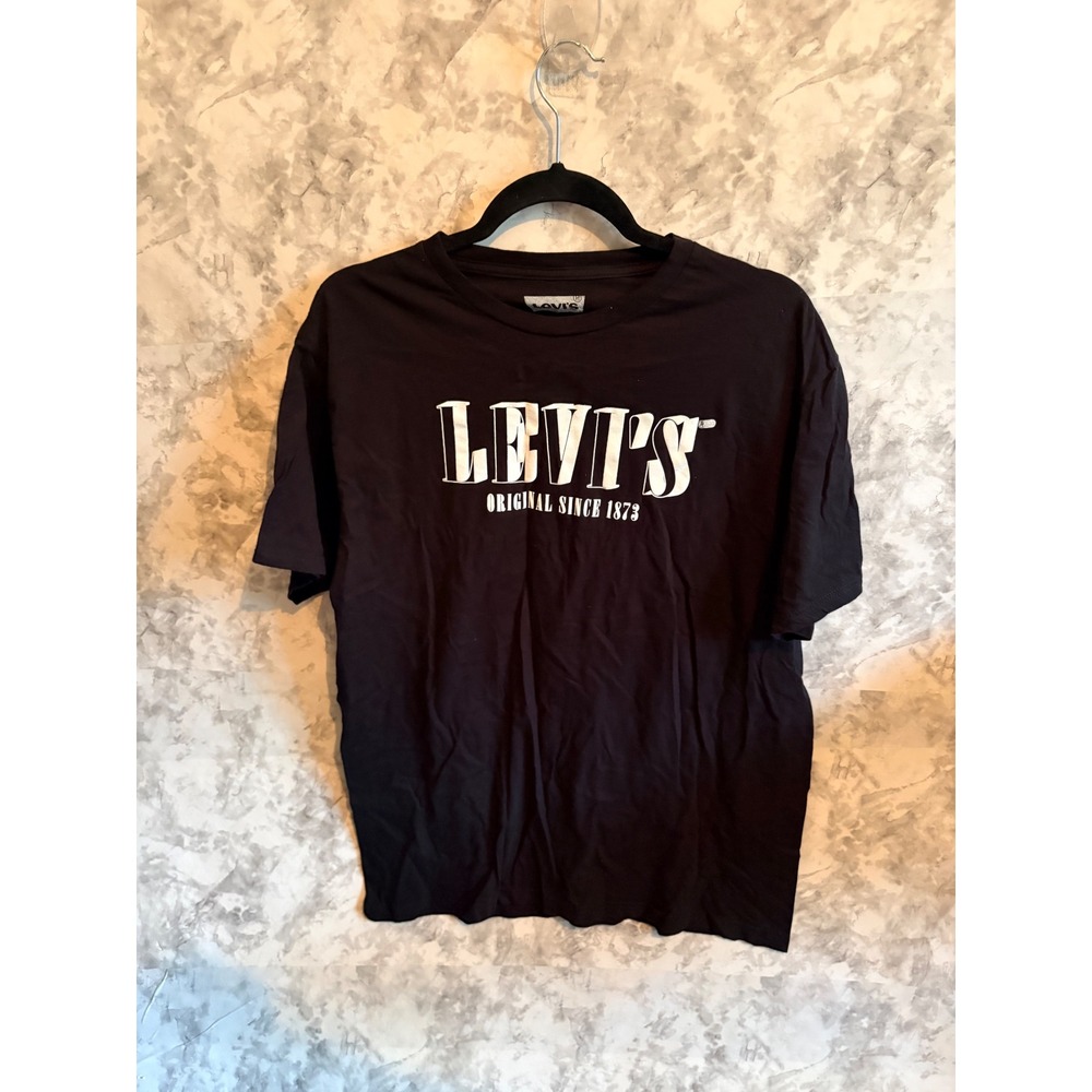 Levi's Men's Large‎ Black Graphic Logo T-Shirt Short Sleeve Crewneck